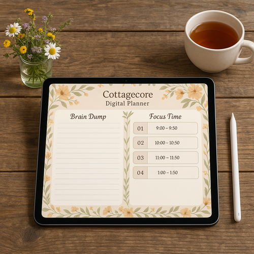 ADHD Planner | Cottagecore | Digital PDF 2026 preview