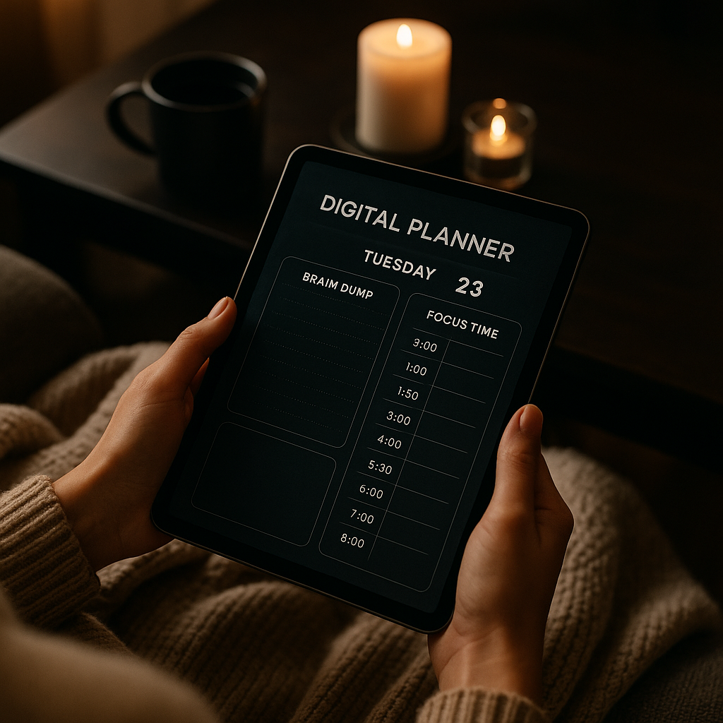 ADHD Planner | Dark Moody | Digital PDF 2026 preview