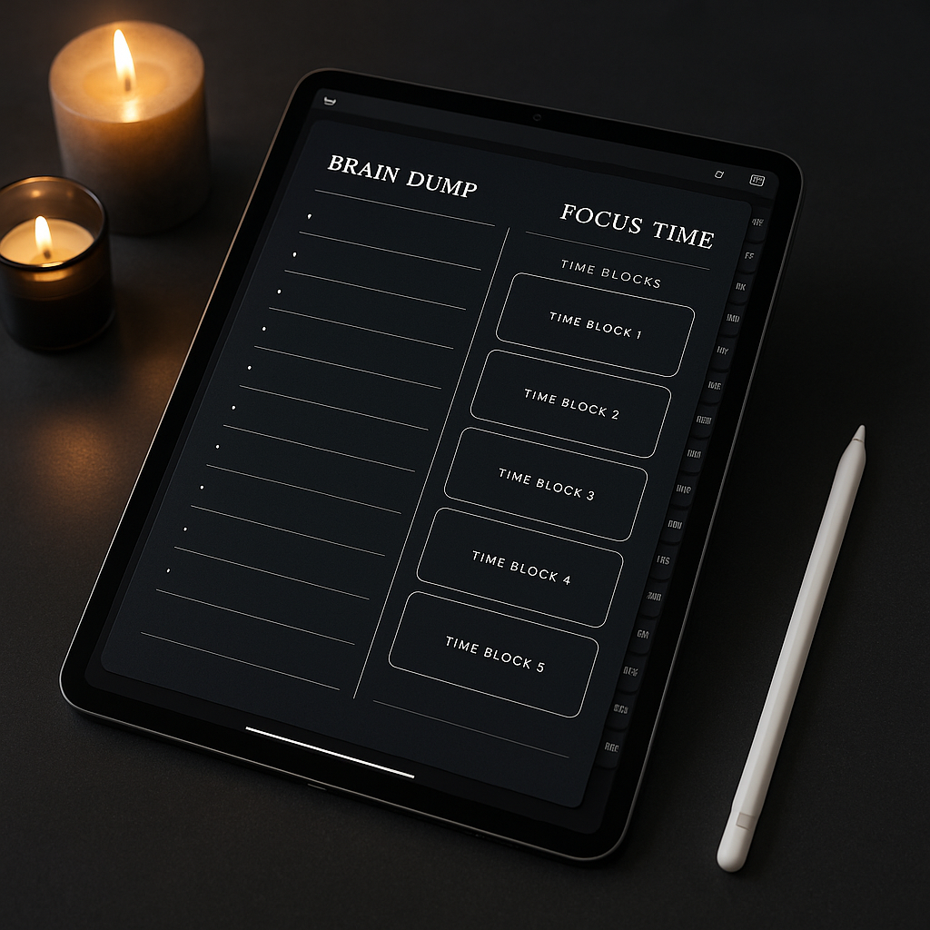 ADHD Planner | Dark Moody | Digital PDF 2026 preview