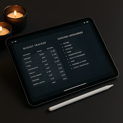 Budget Planner | Dark Moody | Digital PDF 2026 preview