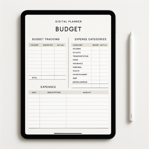 Budget Planner | Minimalist | Digital PDF 2026 preview