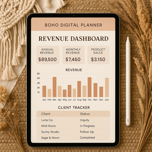 Business Planner | Boho | Digital PDF 2026 preview