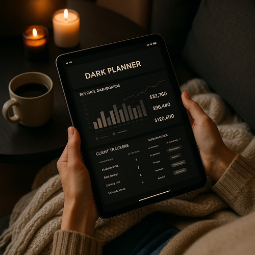 Business Planner | Dark Moody | Digital PDF 2026 preview