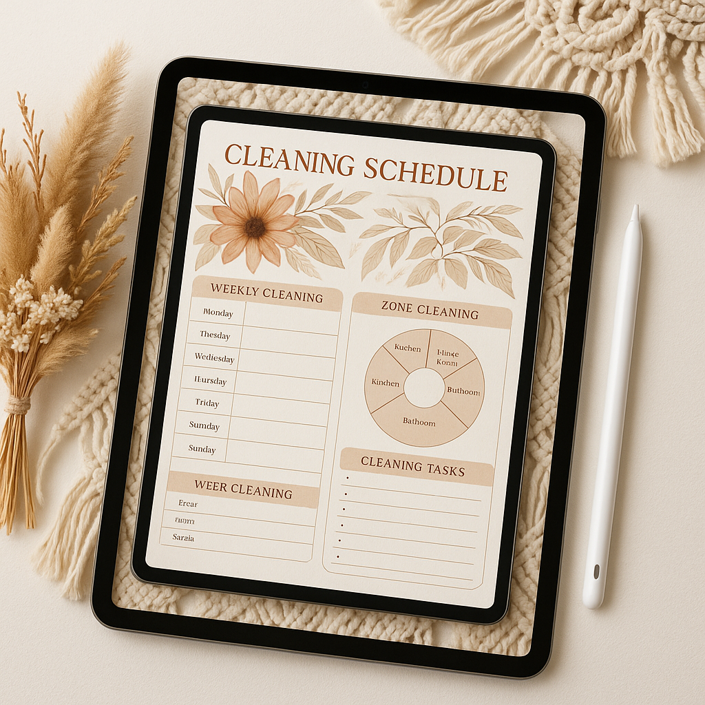 Cleaning Planner | Boho | Digital PDF 2026 preview