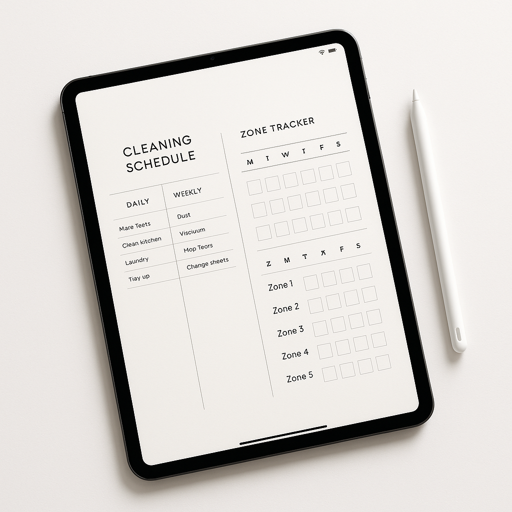Cleaning Planner | Minimalist | Digital PDF 2026 preview