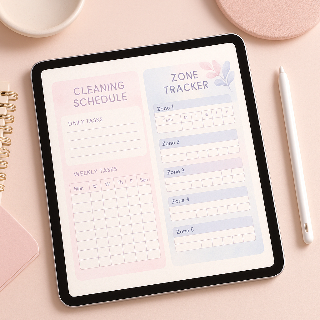 Cleaning Planner | Pastel | Digital PDF 2026 preview