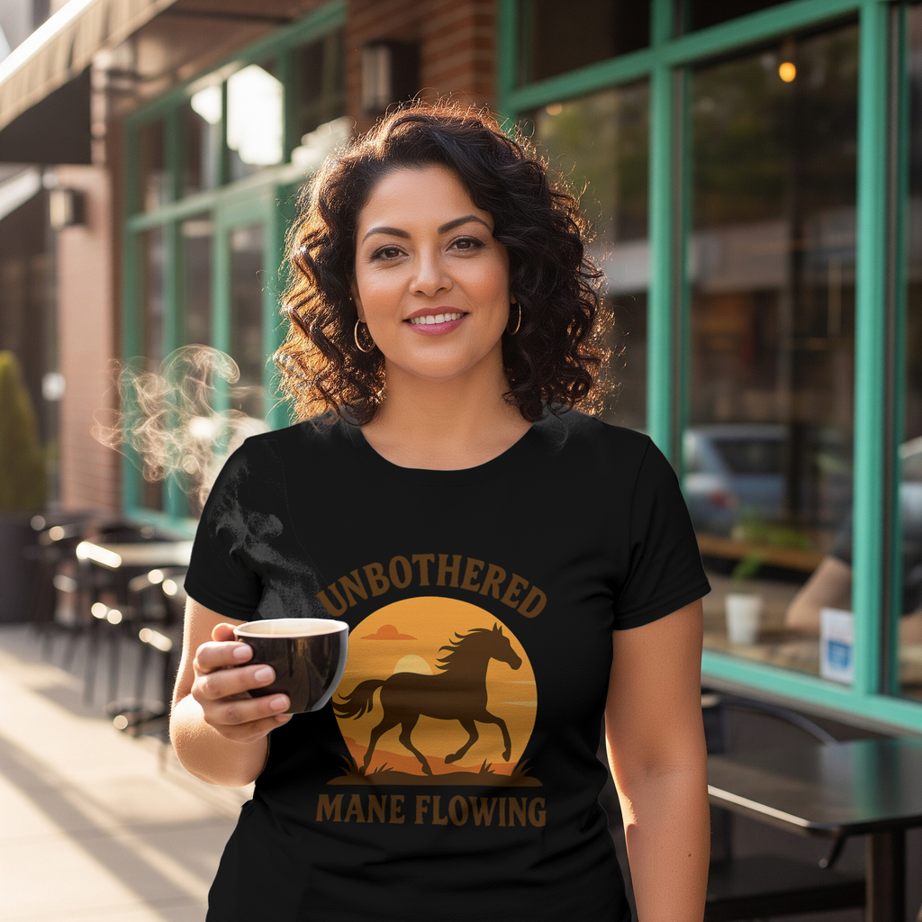 Horse Girl Unbothered Mane Flowing T-Shirt