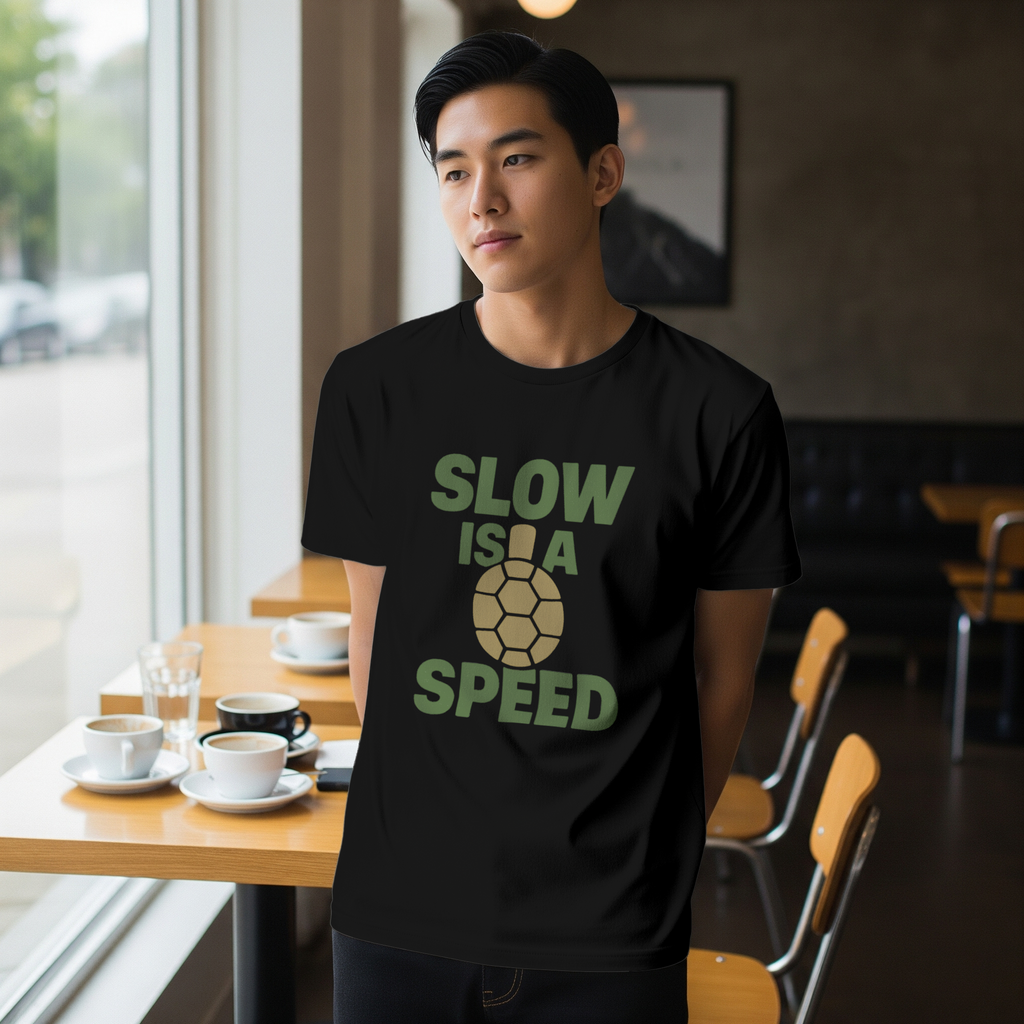 Turtle Dad Slow Is A Speed T-Shirt | Gift for Dad | Graphic Tee