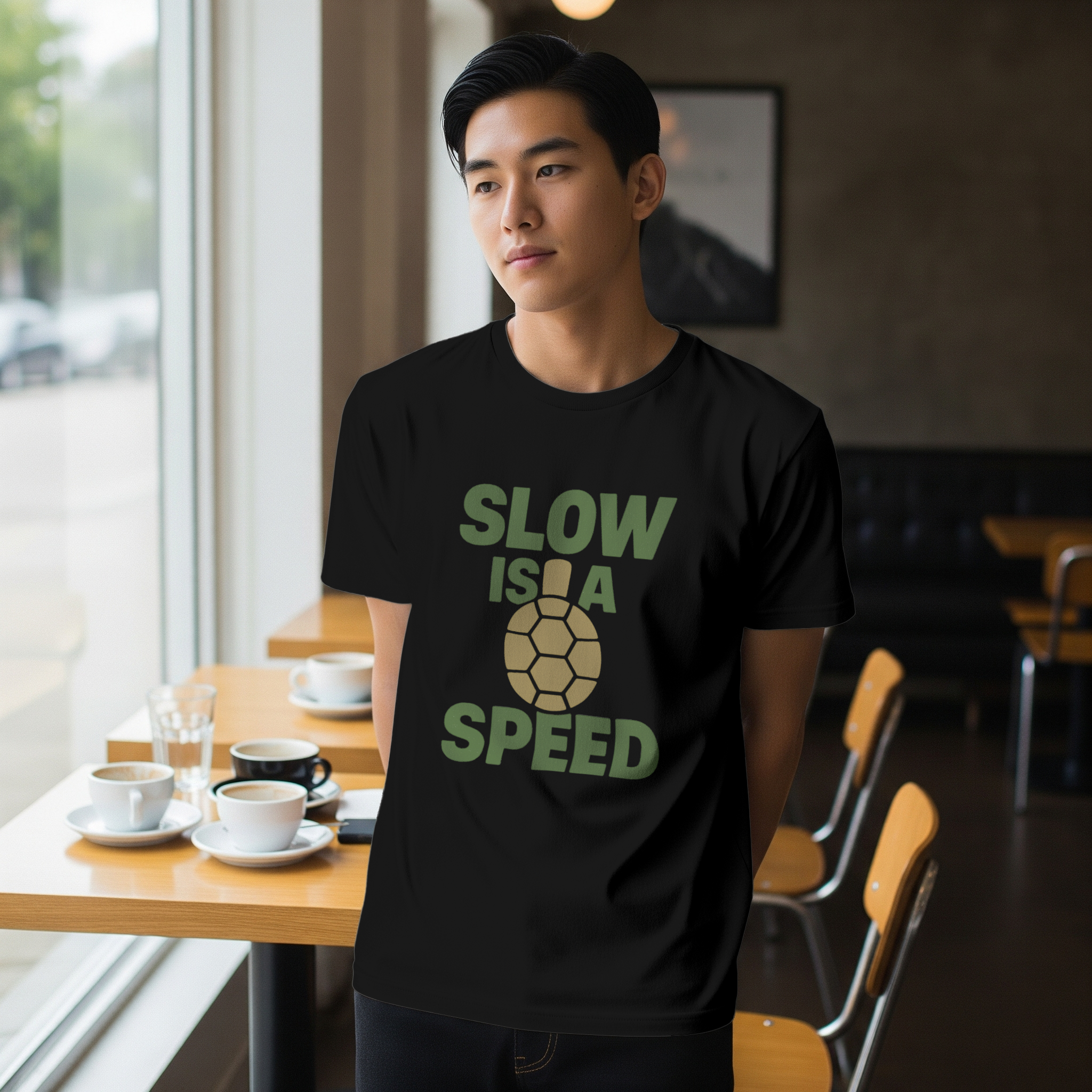 Turtle Dad Slow Is A Speed T-Shirt | Gift for Dad | Graphic Tee