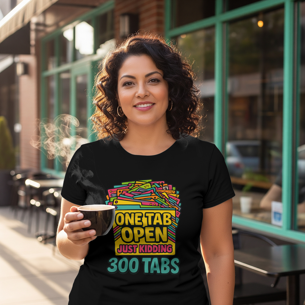 ADHD Brain One Tab Open Just Kidding Three Hundred T-Shirt