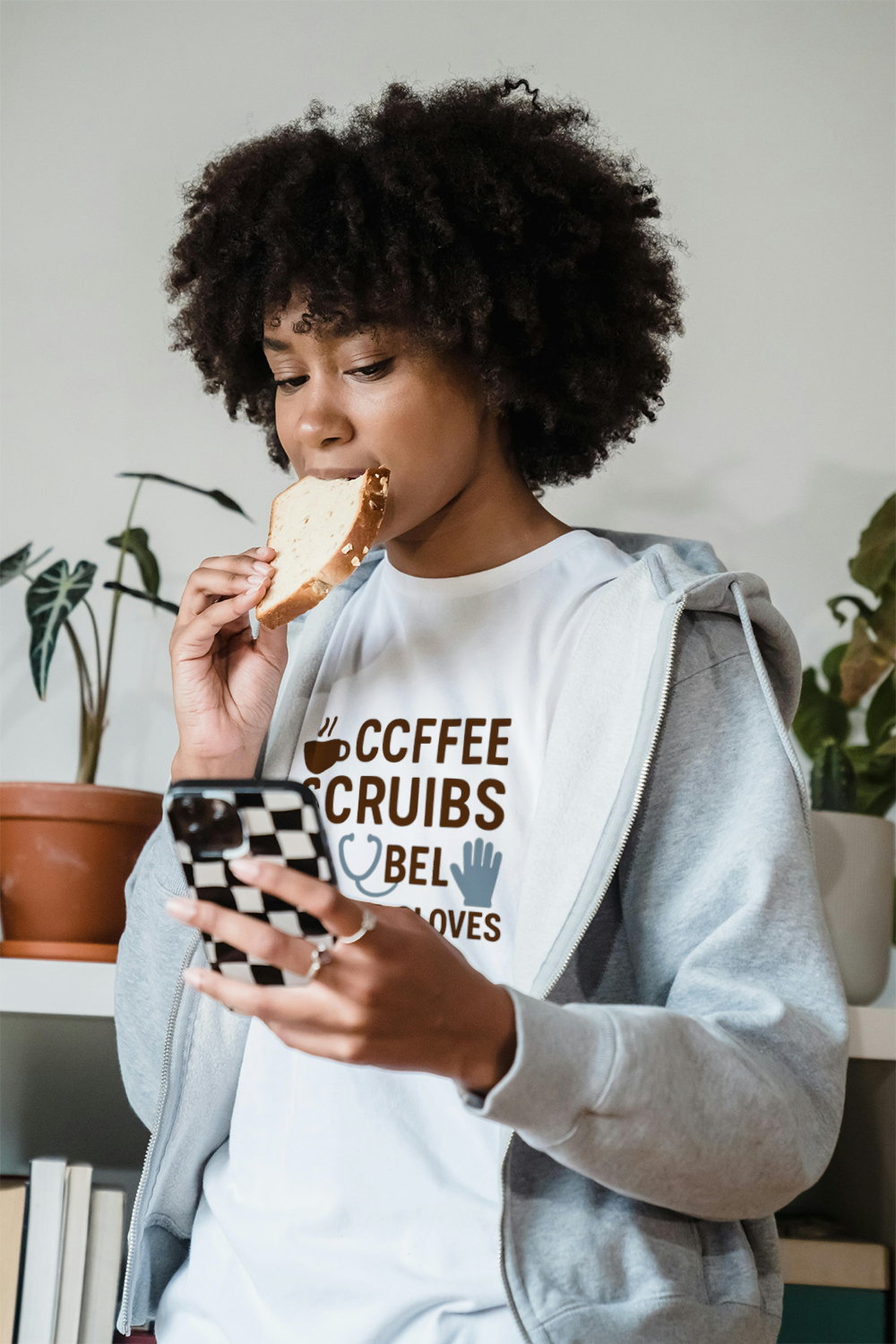 Coffee Scrubs And Rubber Gloves Nurse T-Shirt | Nurse Gift | Graphic Tee