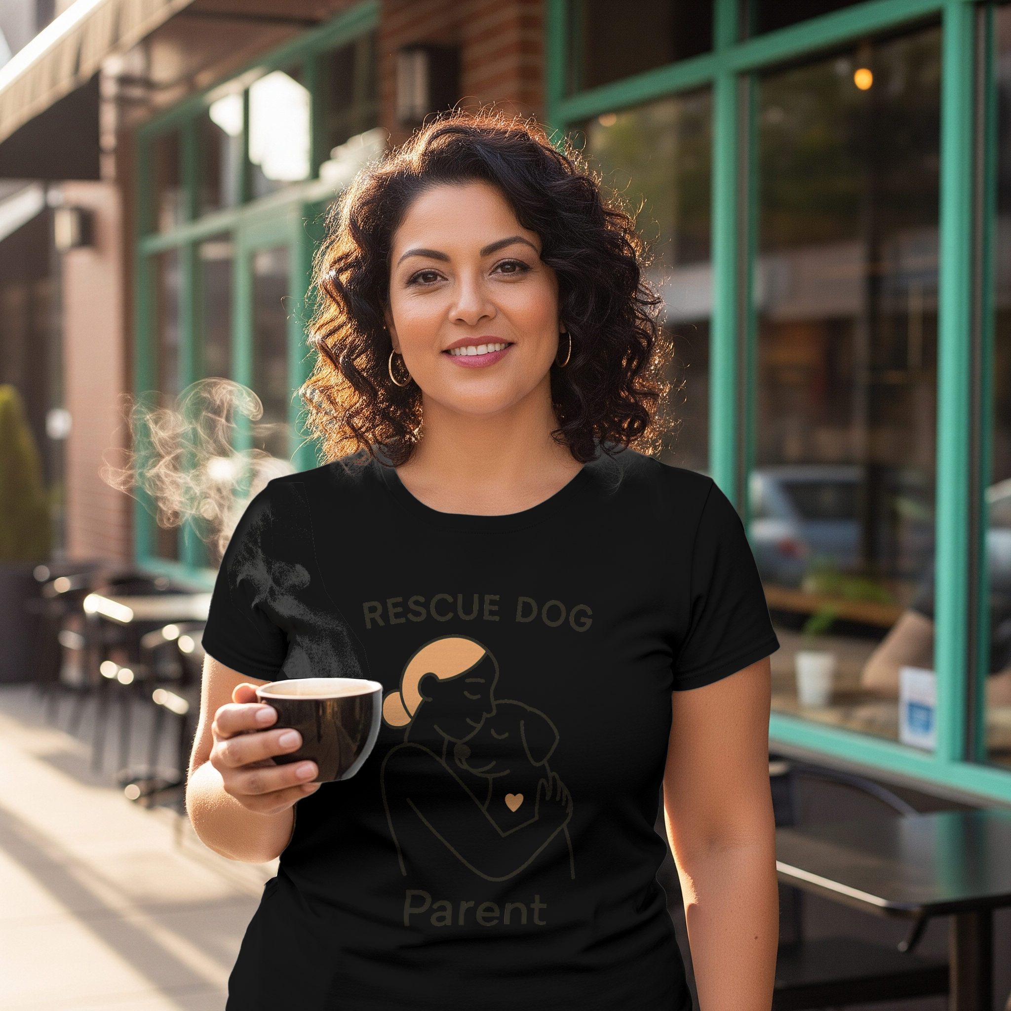 Adopt Dont Shop Dog Mom T-Shirt | Rescue Dog Lover Gift | Graphic Tee