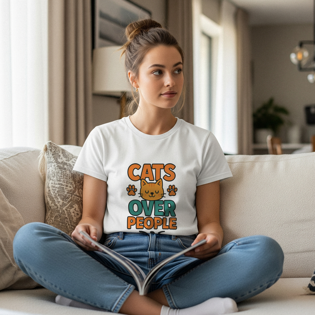 Cats Are My People T-Shirt | Funny Cat Lover Gift | Graphic Tee