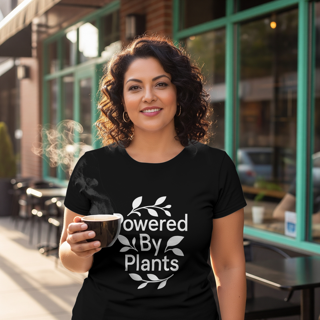 Powered By Plants Vegan T-Shirt | Unique Gift | Graphic Tee