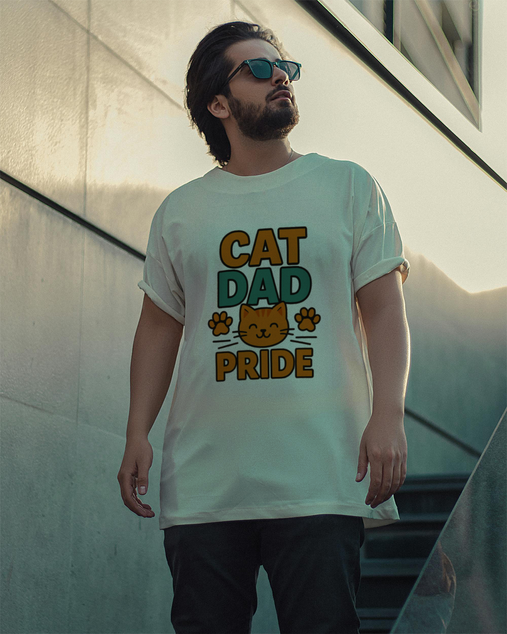 Real Men Love Cats T-Shirt | Cat Dad Gift | Graphic Tee