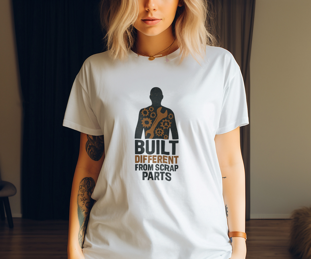 Built Different From Scrap Parts T-Shirt | Unique Gift | Graphic Tee