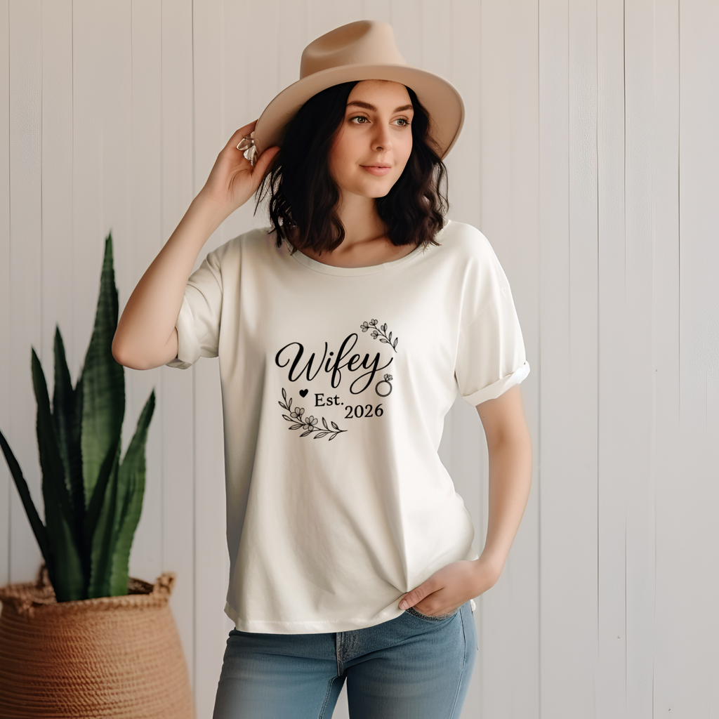 Wifey Est 2026 Bride T-Shirt | Unique Gift | Graphic Tee