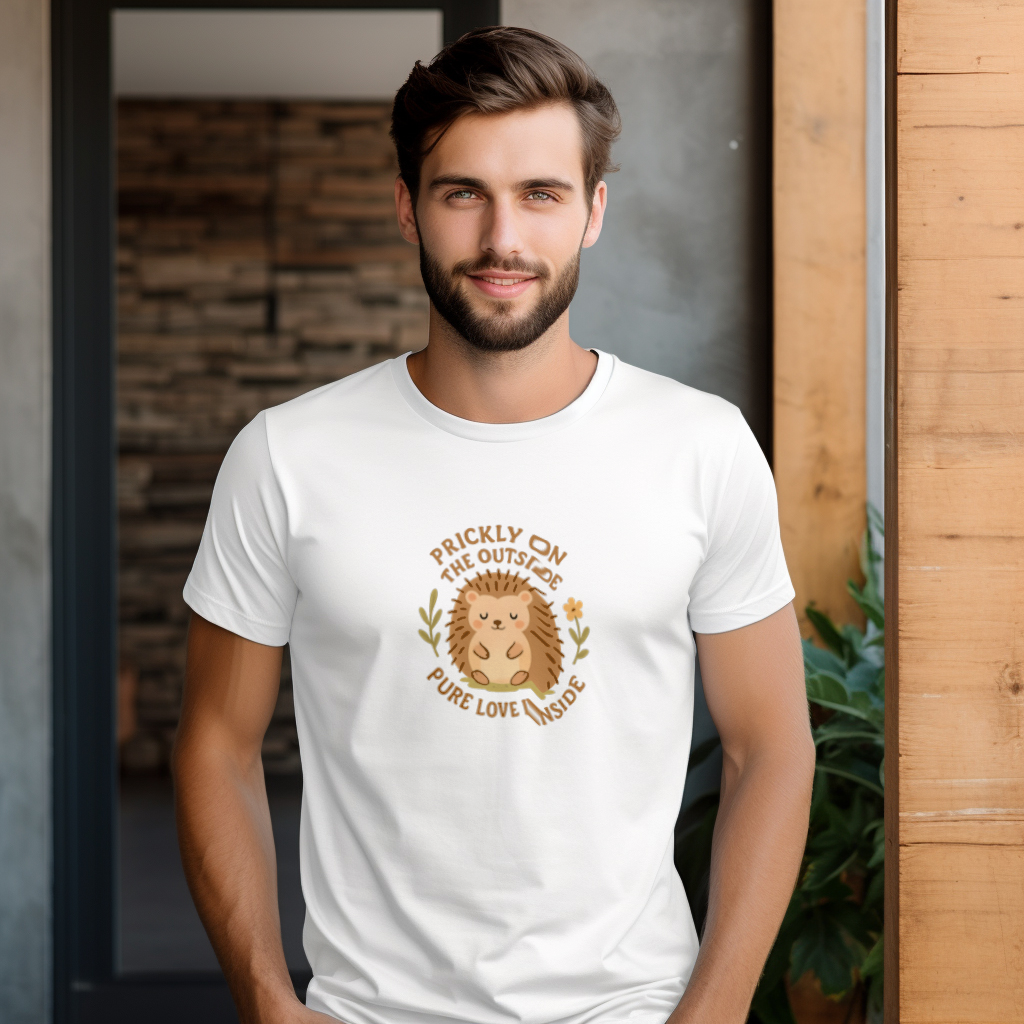 Hedgehog Dad Prickly On The Outside Pure Love Inside T-Shirt