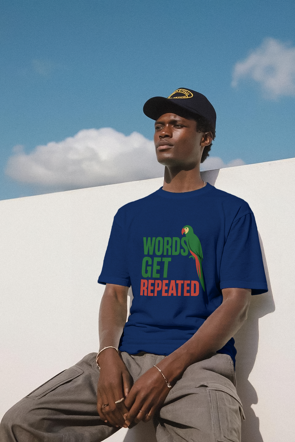 Parrot Parent Words Get Repeated T-Shirt | Unique Gift | Graphic Tee