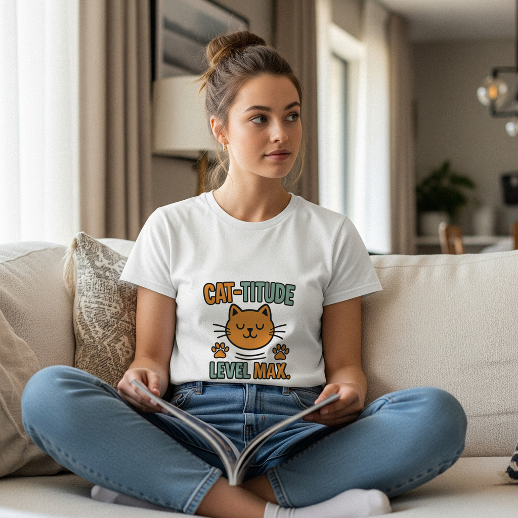 Cat Mood Do Not Test Me T-Shirt | Funny Cat Attitude Gift | Graphic Tee