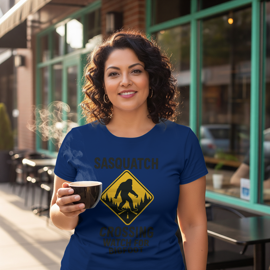 Sasquatch Crossing Watch For Bigfoot T-Shirt | Unique Gift | Graphic Tee