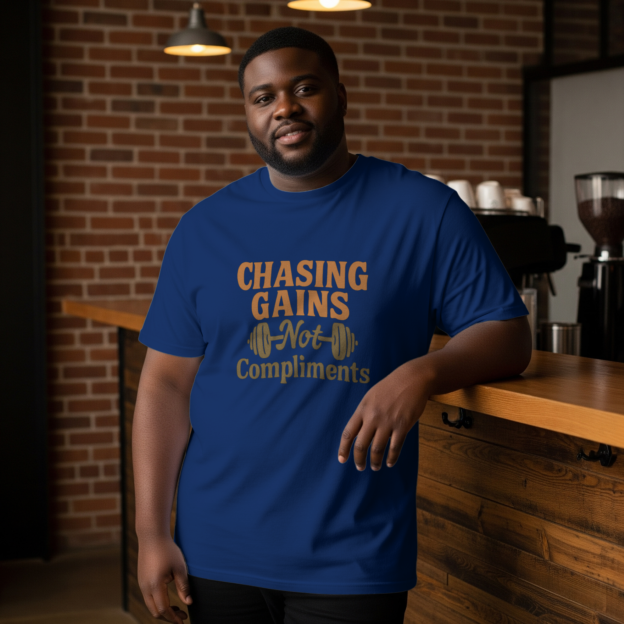 More Gains Less Drama T-Shirt | Funny Fitness Gift | Graphic Tee