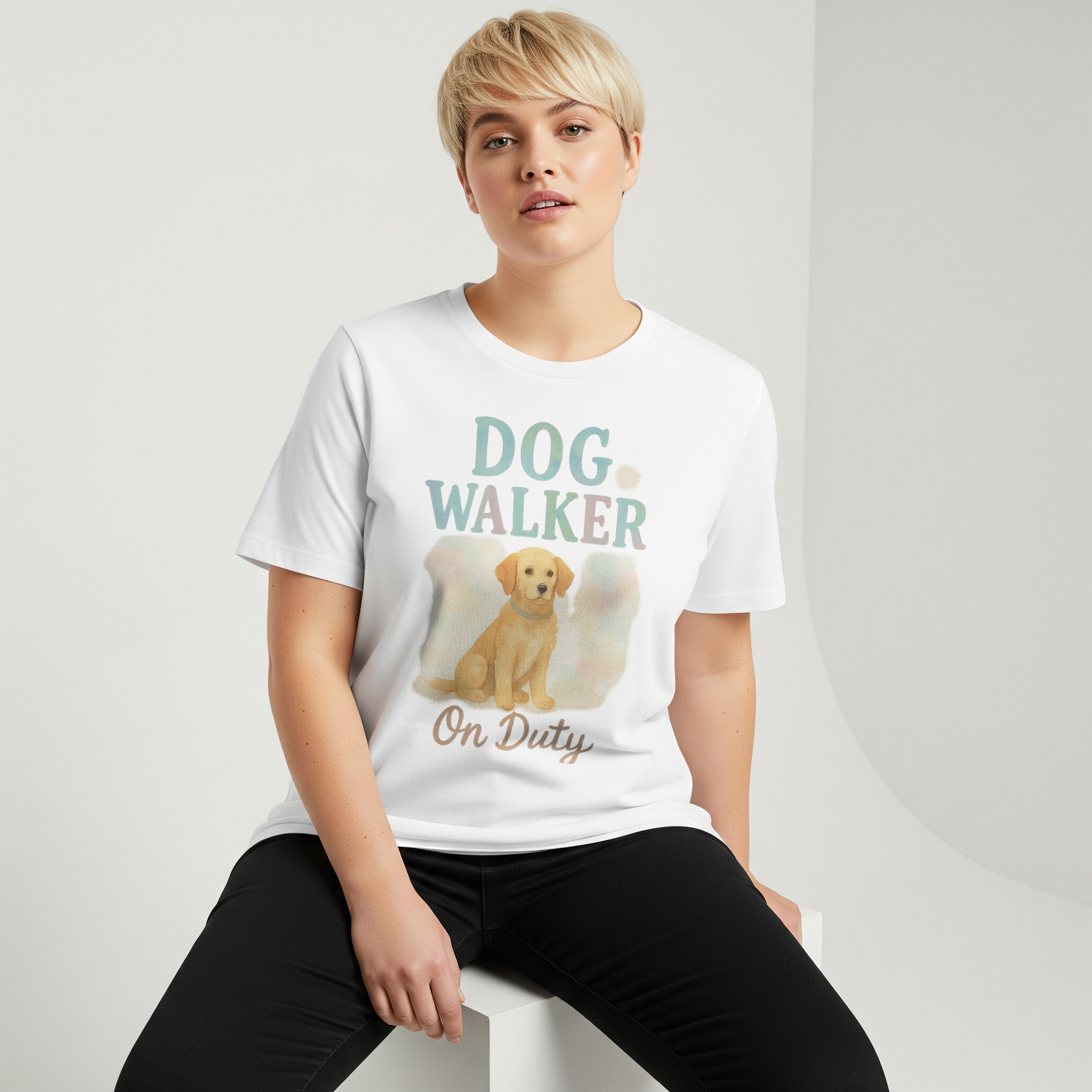 Dog Walker Powered By Coffee T-Shirt | Dog Walker Gift | Graphic Tee