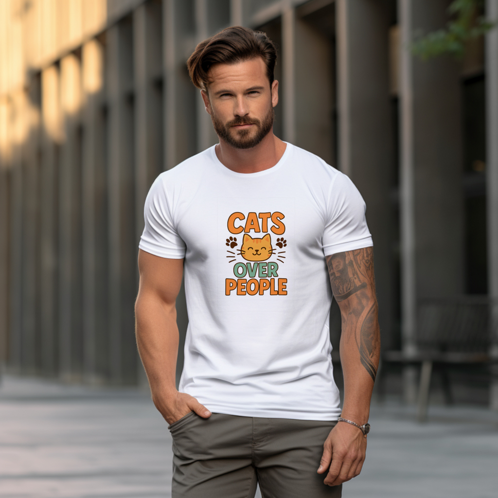 Introvert Powered By Cats T-Shirt | Funny Antisocial Cat Gift | Graphic Tee