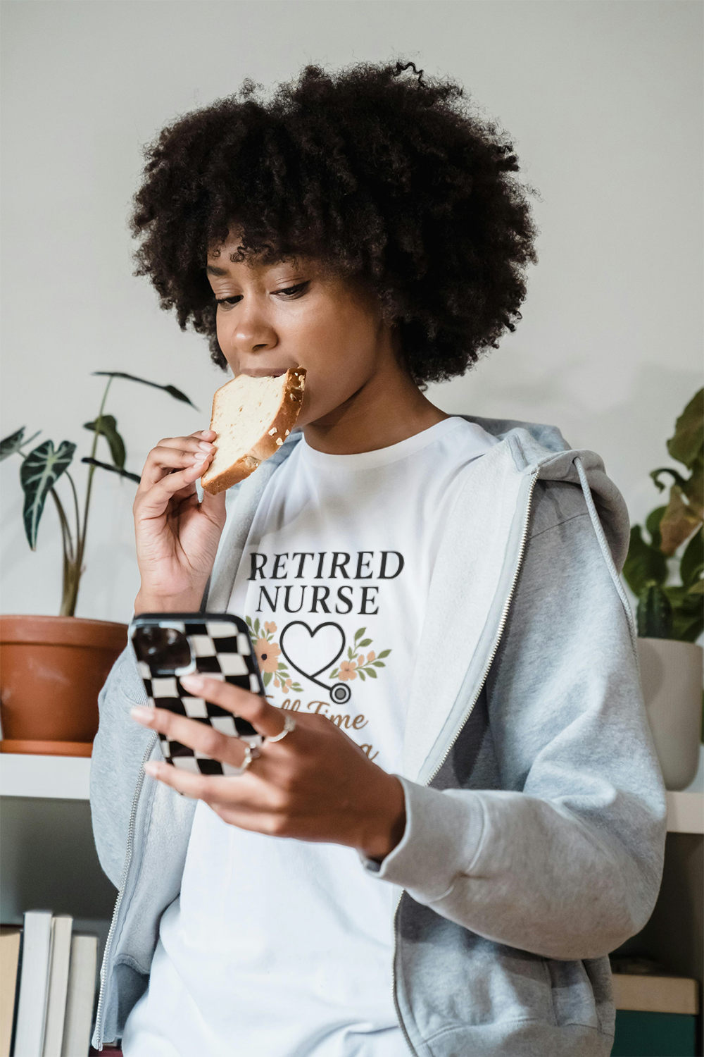 Retired Nurse Full Time Grandma T-Shirt | Gift for Grandma | Graphic Tee
