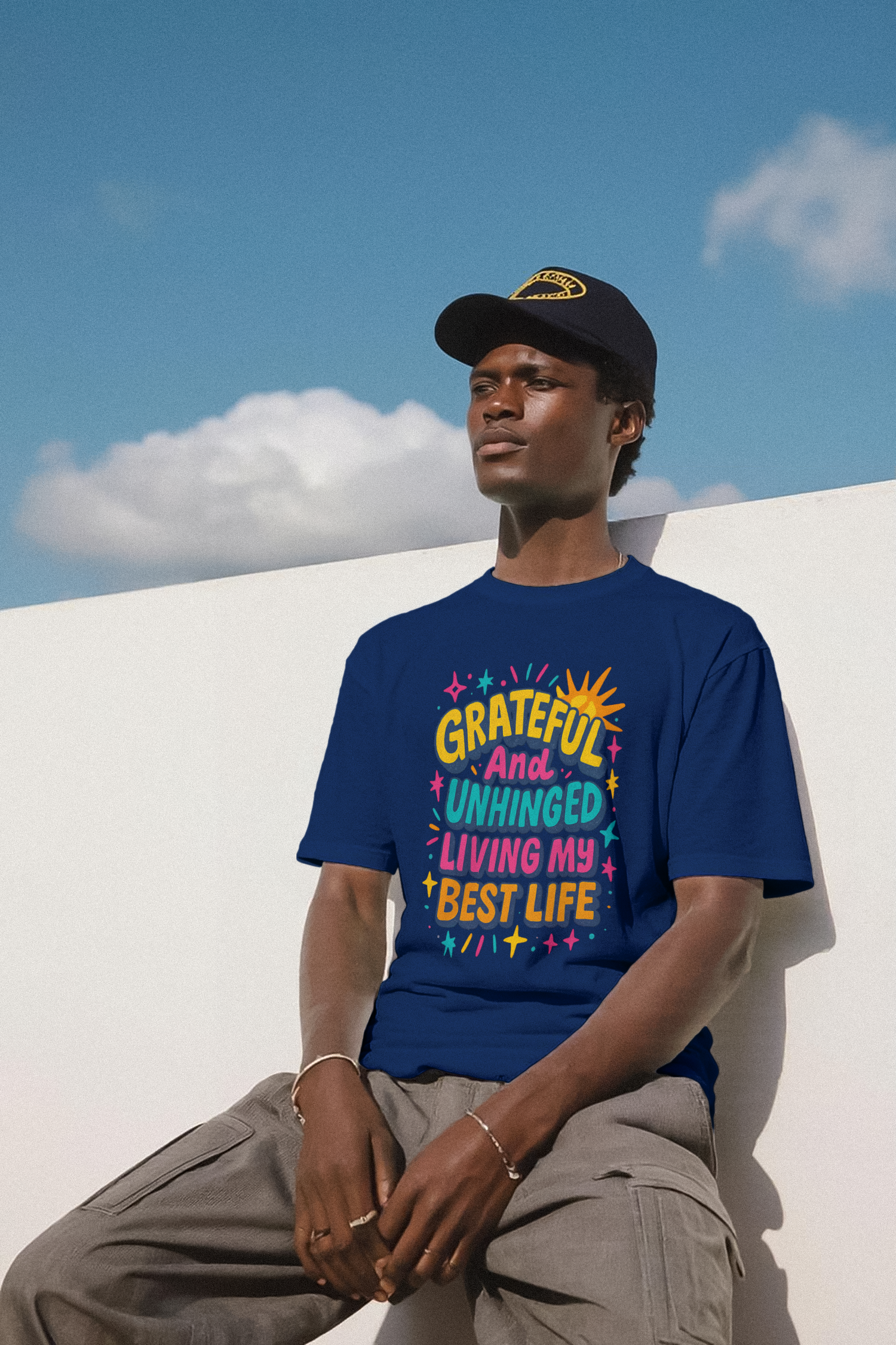Grateful And Unhinged Living My Best Life T-Shirt | Unique Gift | Graphic Tee