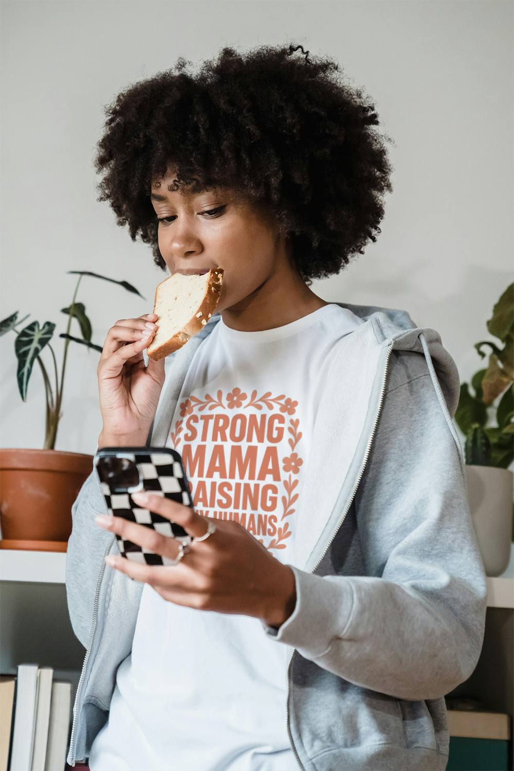 Strong Mama Raising Tiny Humans T-Shirt | Unique Gift | Graphic Tee