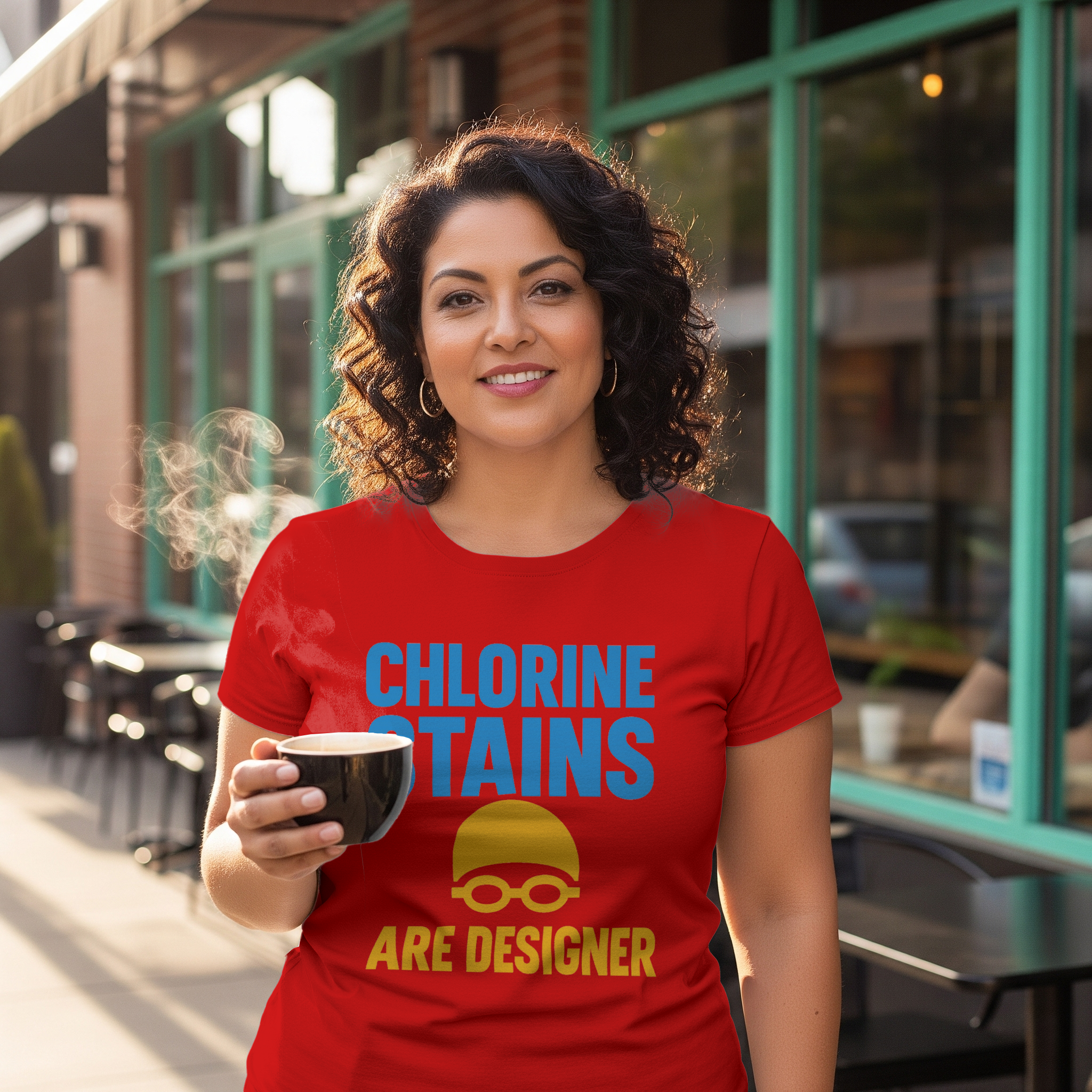 Swim Mom Chlorine Stains Are Designer T-Shirt | Gift for Mom | Graphic Tee