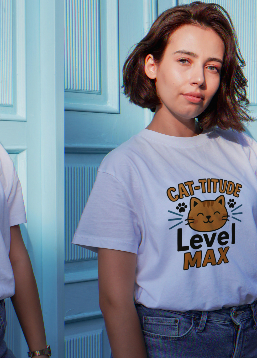 I Have Cat-titude And I Know It T-Shirt | Funny Cat Gift | Graphic Tee
