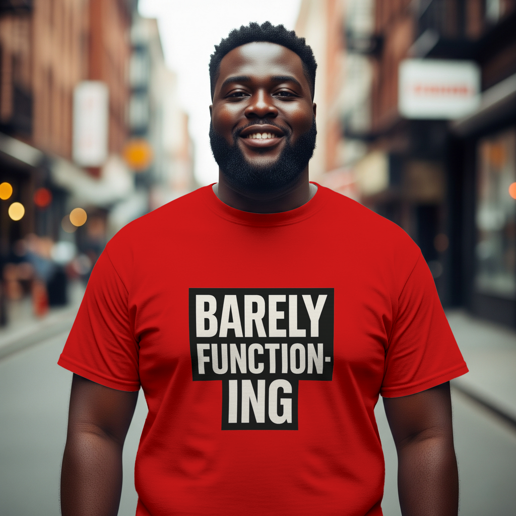System Status Barely Online Send Coffee T-Shirt | Funny Gift | Graphic Tee