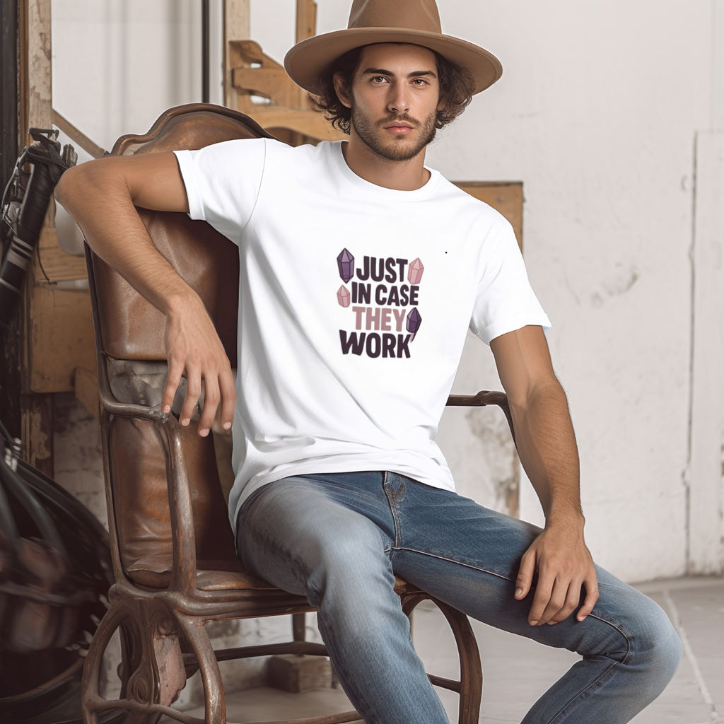 Crystal Collector Just In Case They Work T-Shirt | Unique Gift | Graphic Tee