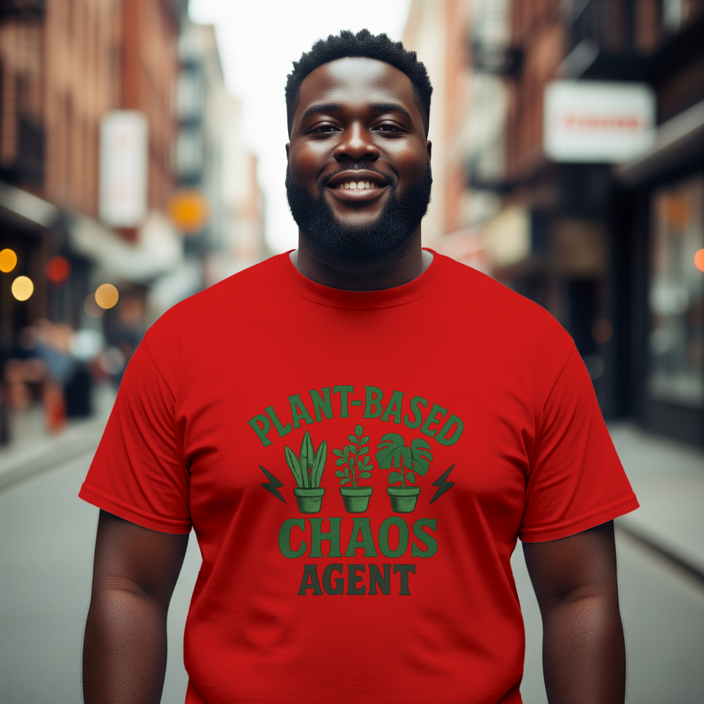 Plant-Based Chaos Agent T-Shirt | Unique Gift | Graphic Tee