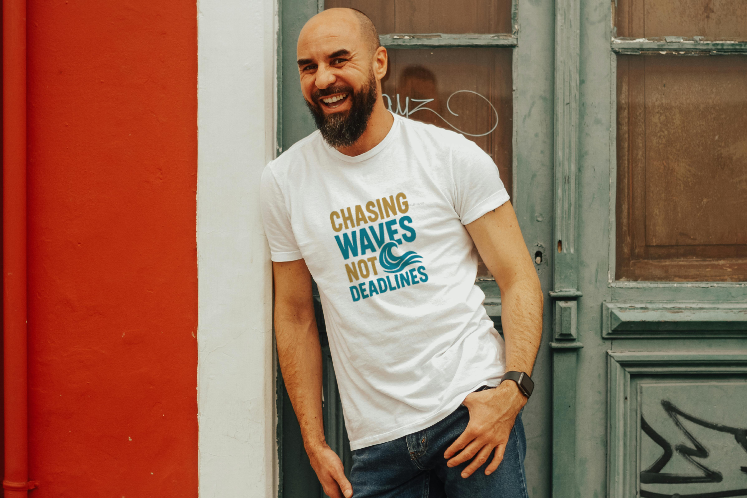 Surfer Chasing Waves Not Deadlines T-Shirt | Unique Gift | Graphic Tee