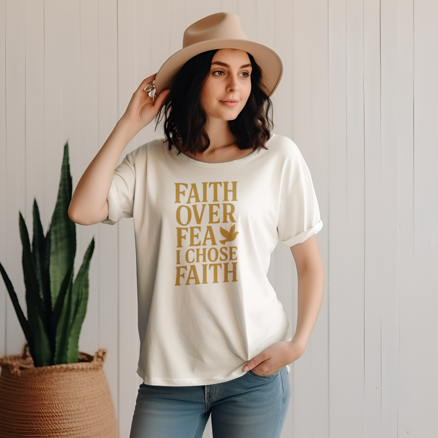 Faith Over Fear I Chose Faith T-Shirt | Unique Gift | Graphic Tee