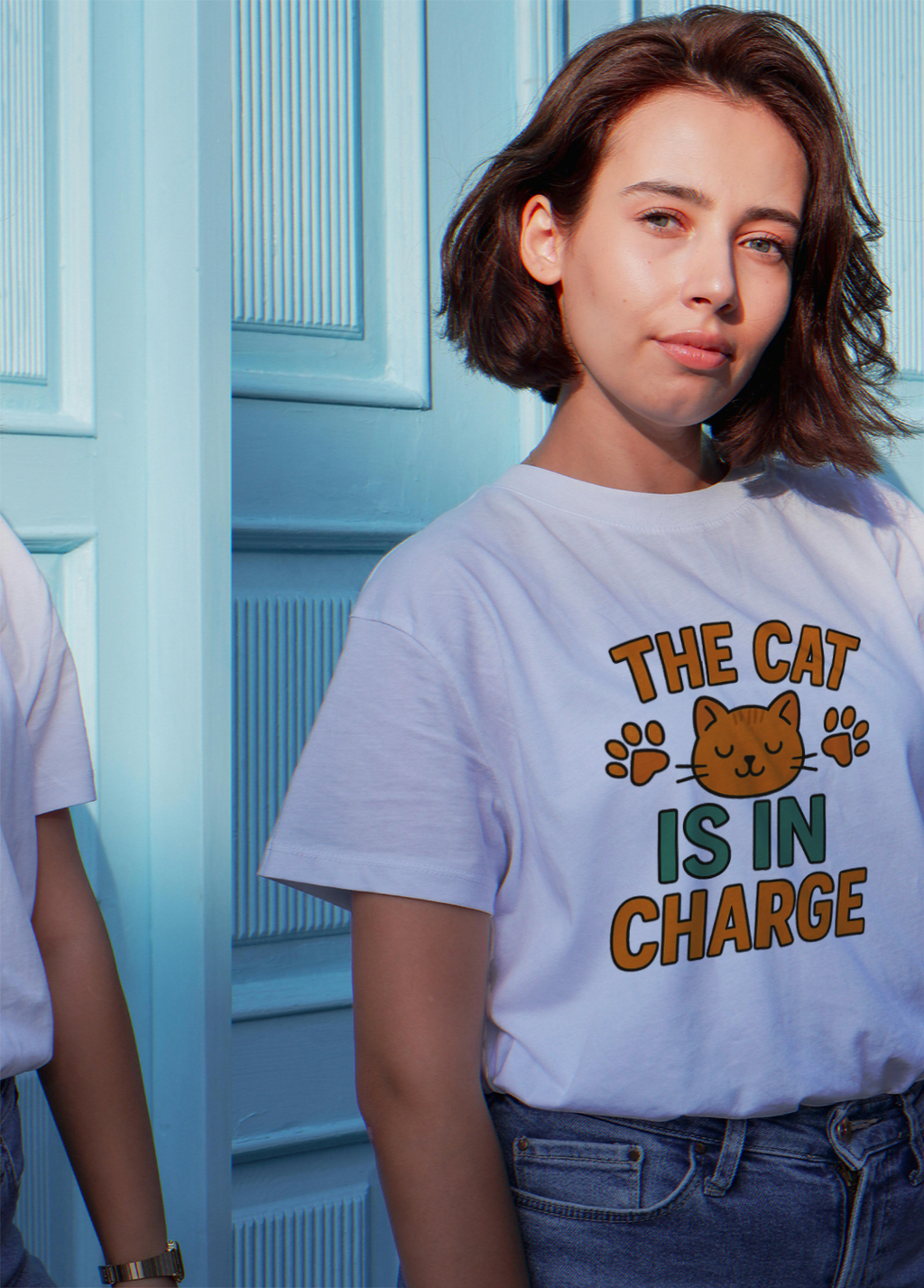 Cats Over People Any Day T-Shirt | Funny Introvert Gift | Graphic Tee