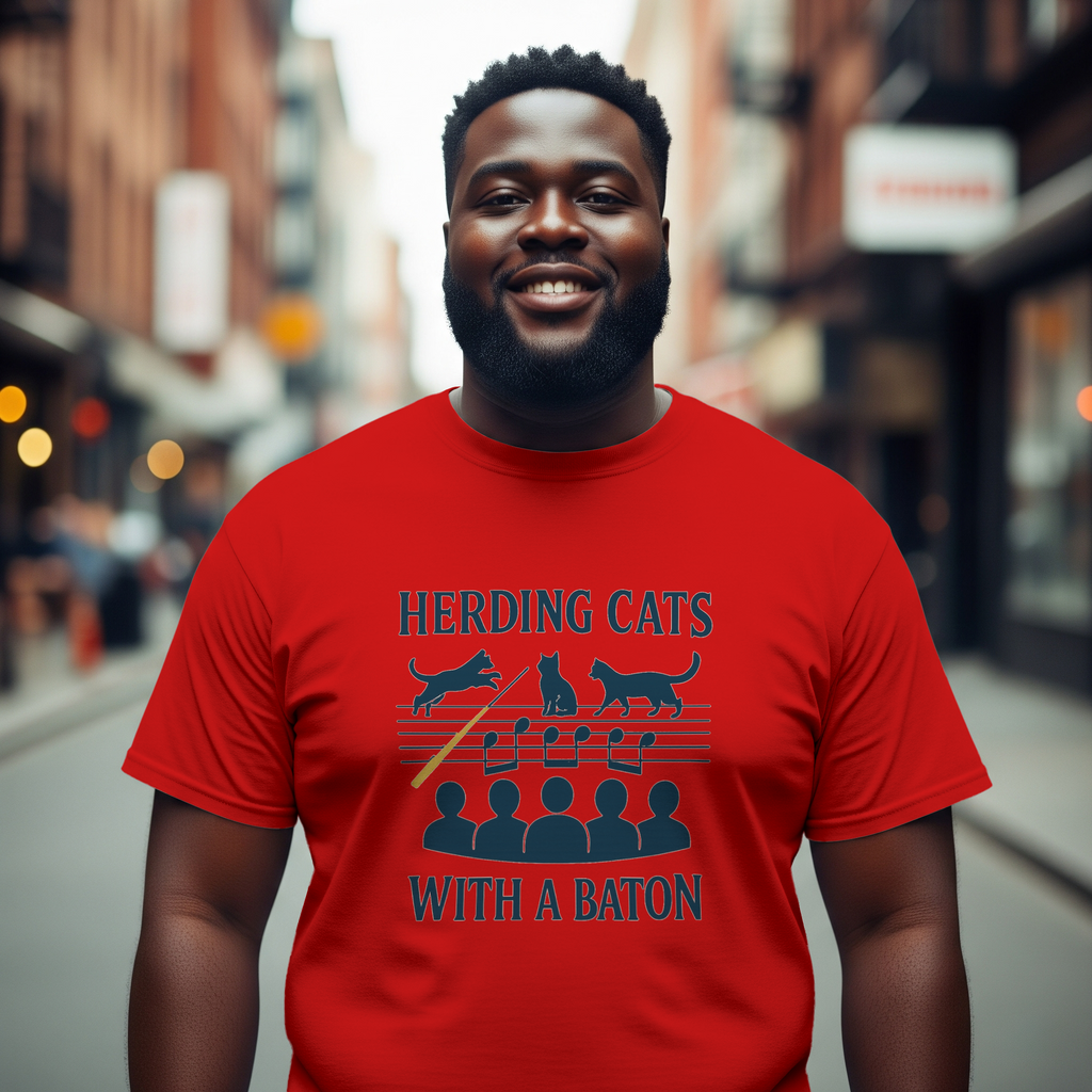 Choir Director Herding Cats With A Baton T-Shirt