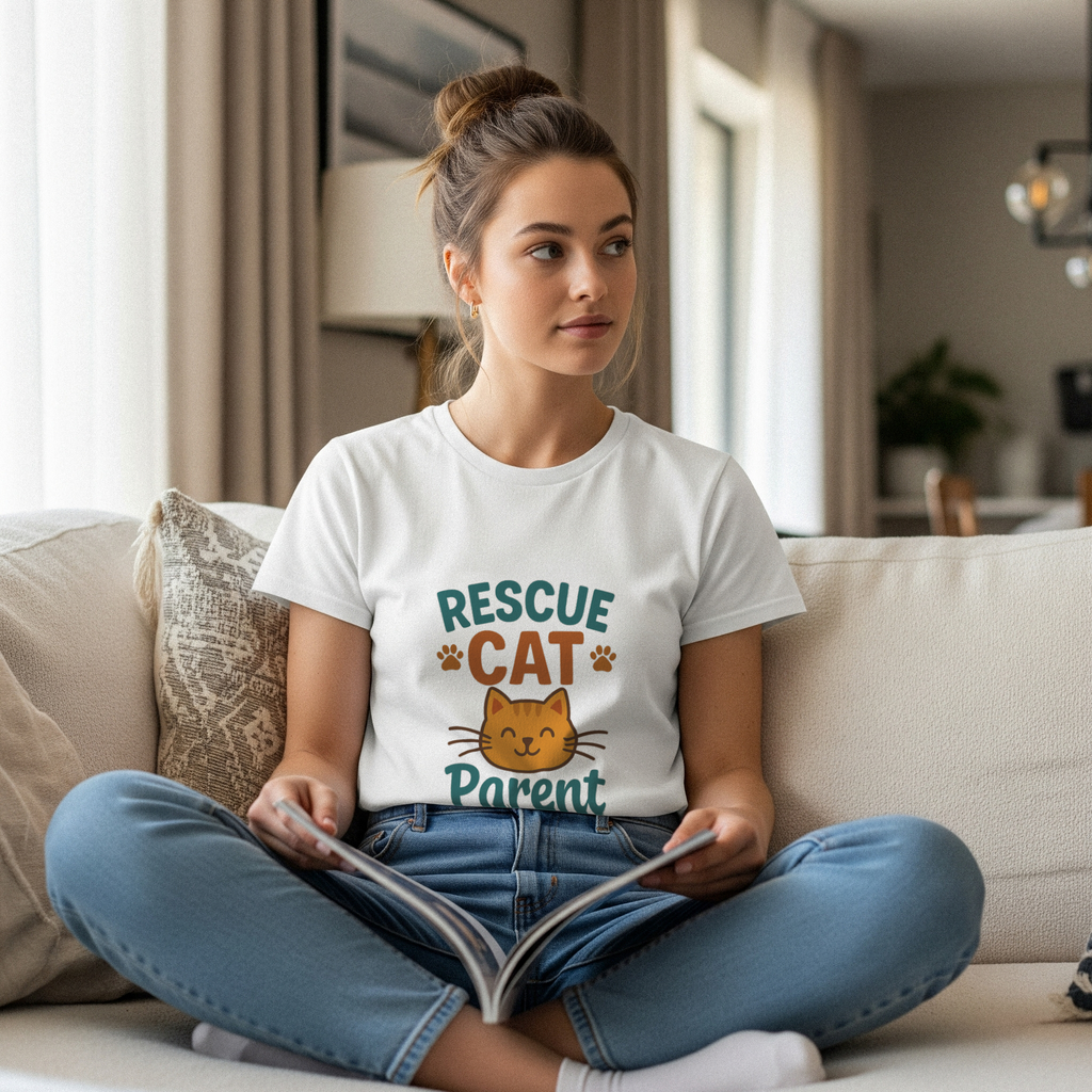 Rescue Cat Mom Proud Of It T-Shirt | Rescue Pet Gift | Graphic Tee