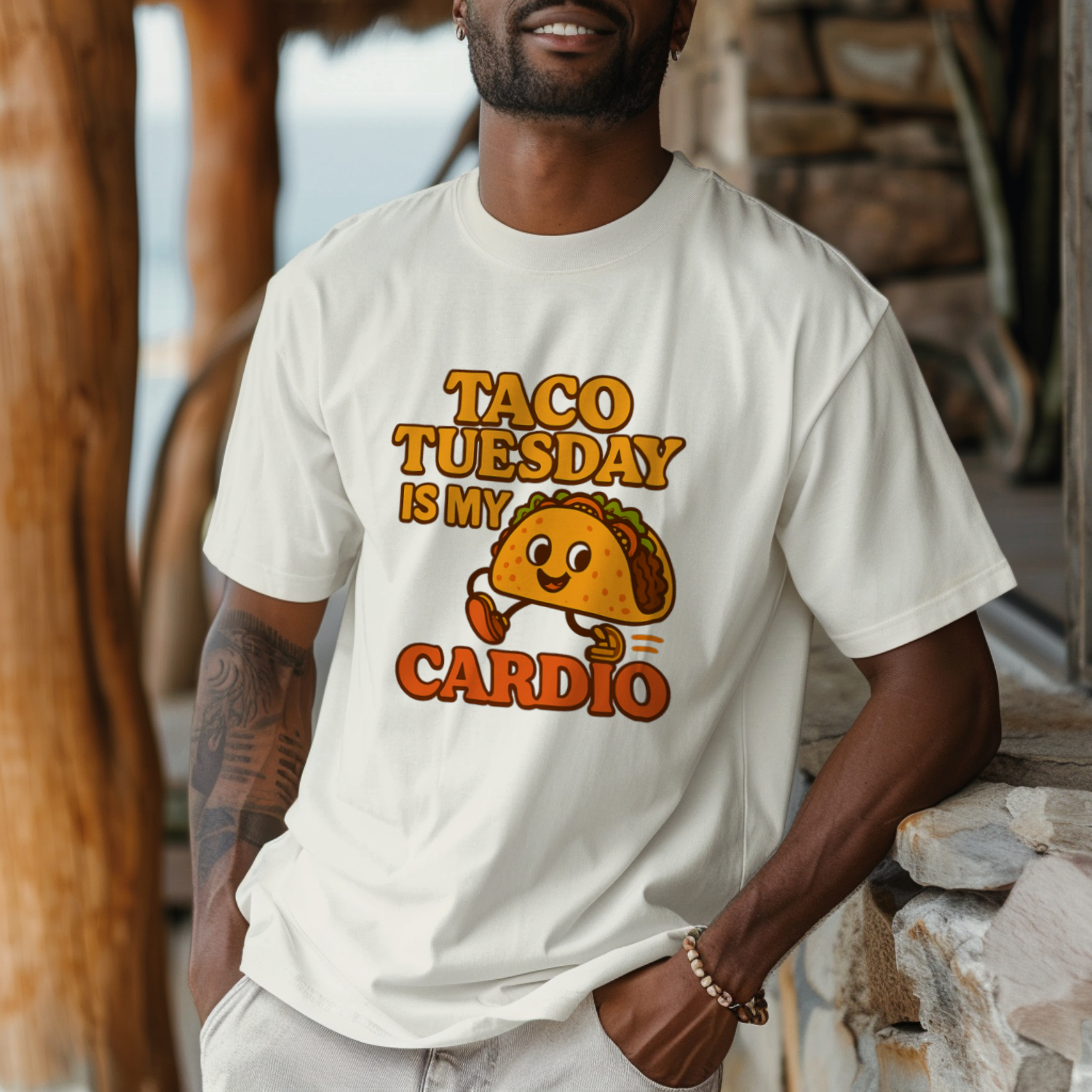 Taco Tuesday Is My Cardio Foodie T-Shirt | Unique Gift | Graphic Tee