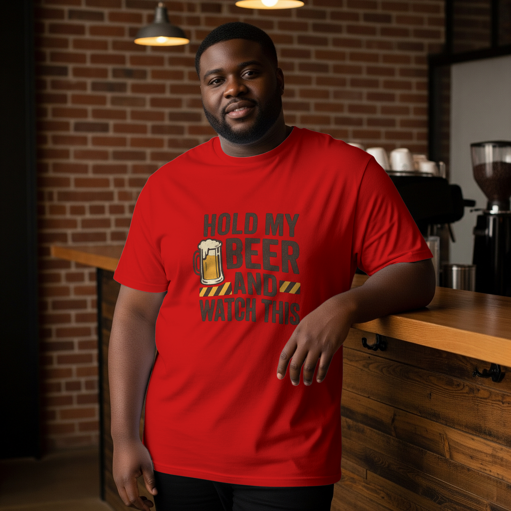 Hold My Beer And Watch This Funny T-Shirt | Funny Gift | Graphic Tee