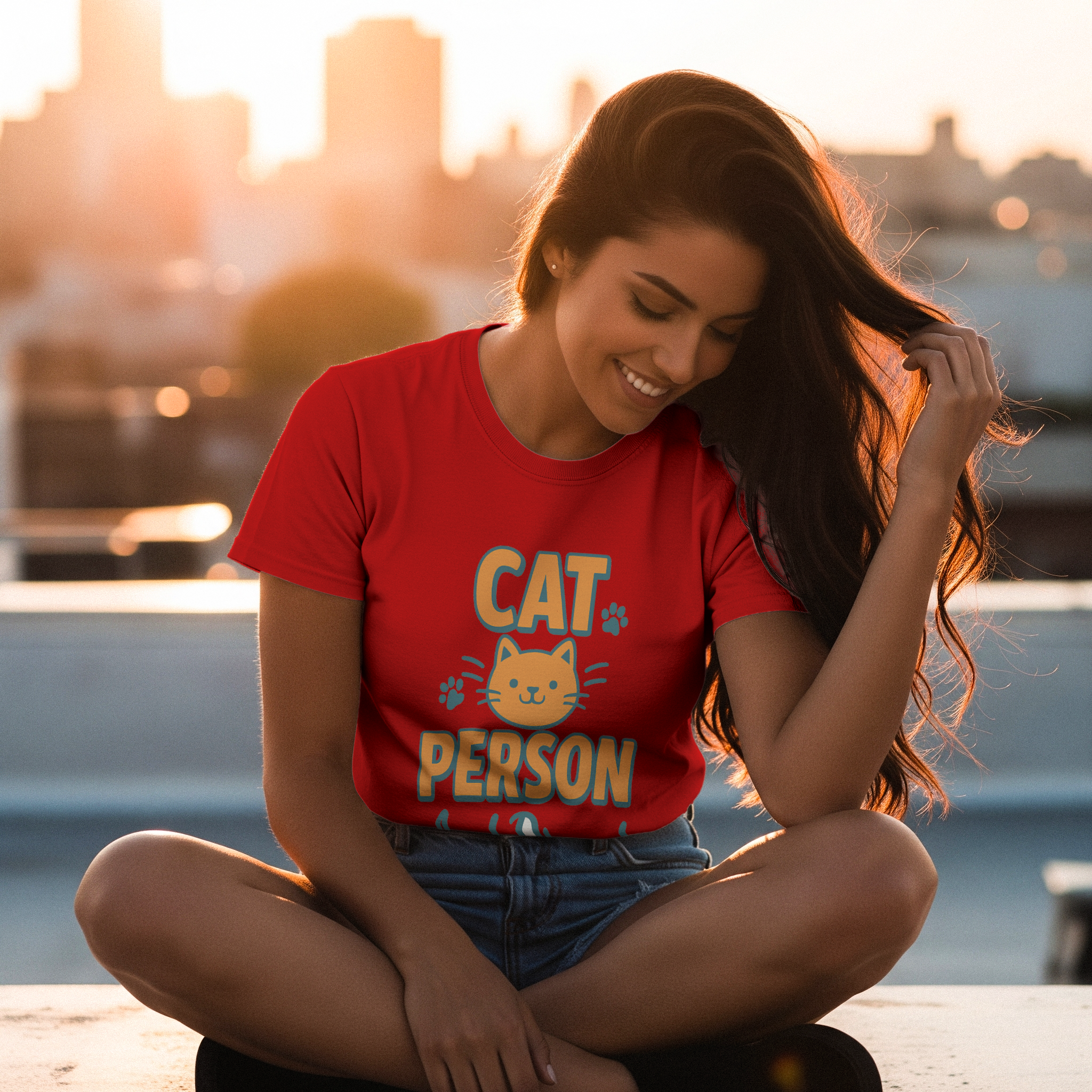 100 Percent Cat Person Do Not Adjust T-Shirt | Funny Cat Gift | Graphic Tee