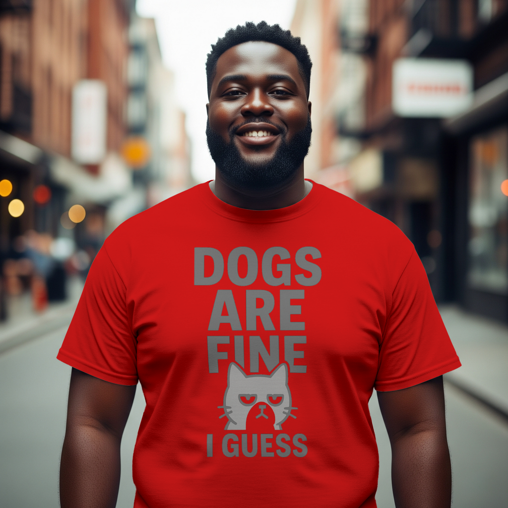 Cat Person Dogs Are Fine I Guess T-Shirt | Cat Lover Gift | Graphic Tee