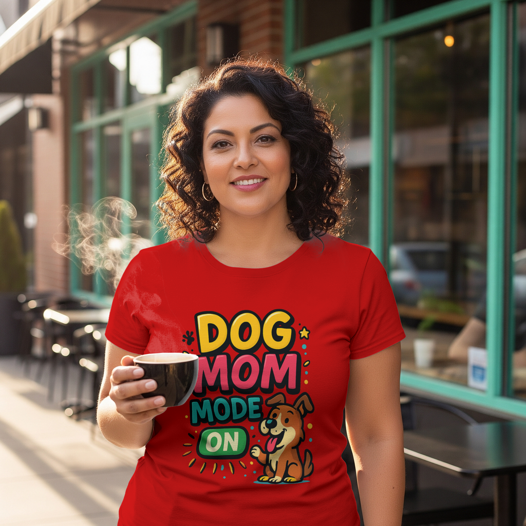 Fueled By Coffee And Dog Cuddles T-Shirt | Dog Mom Gift | Graphic Tee
