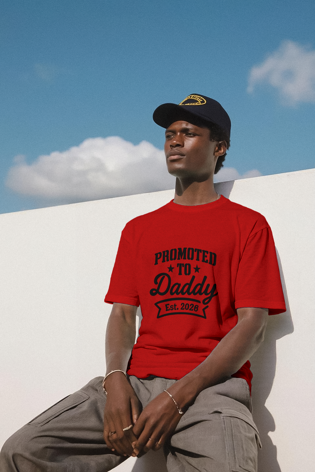 Promoted To Daddy New Dad T-Shirt | Gift for Dad | Graphic Tee
