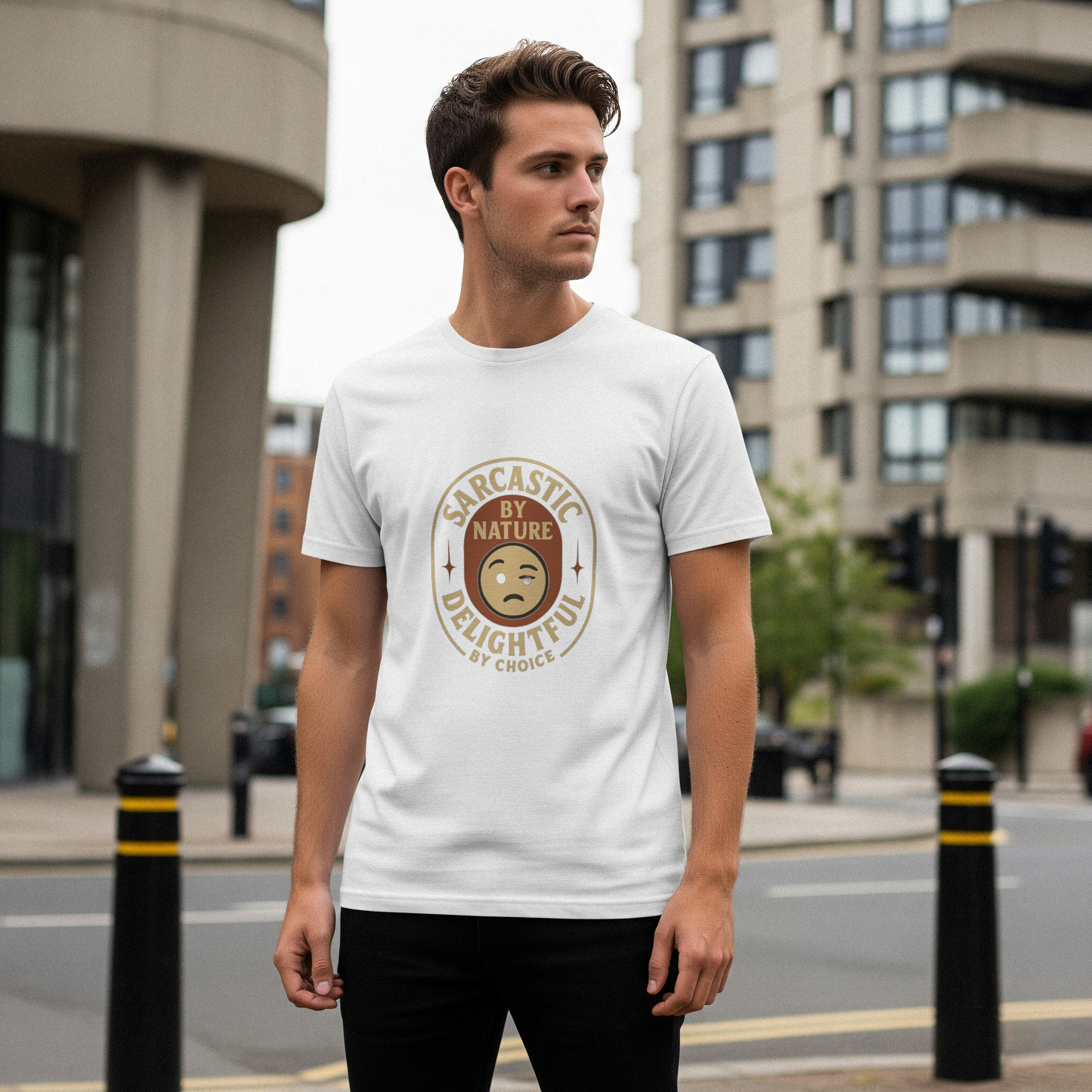 Sarcastic By Nature Delightful By Choice T-Shirt | Unique Gift | Graphic Tee