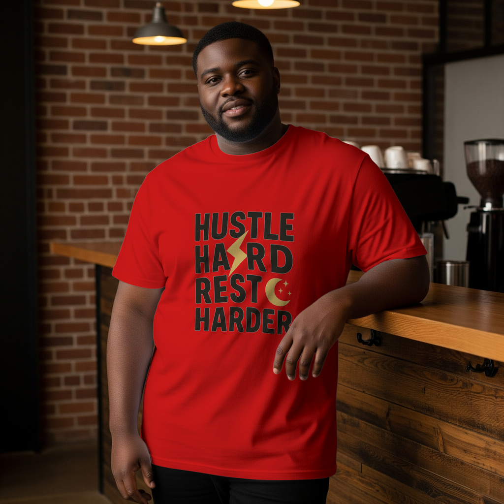 Hustle Hard Rest Harder T-Shirt | Unique Gift | Graphic Tee