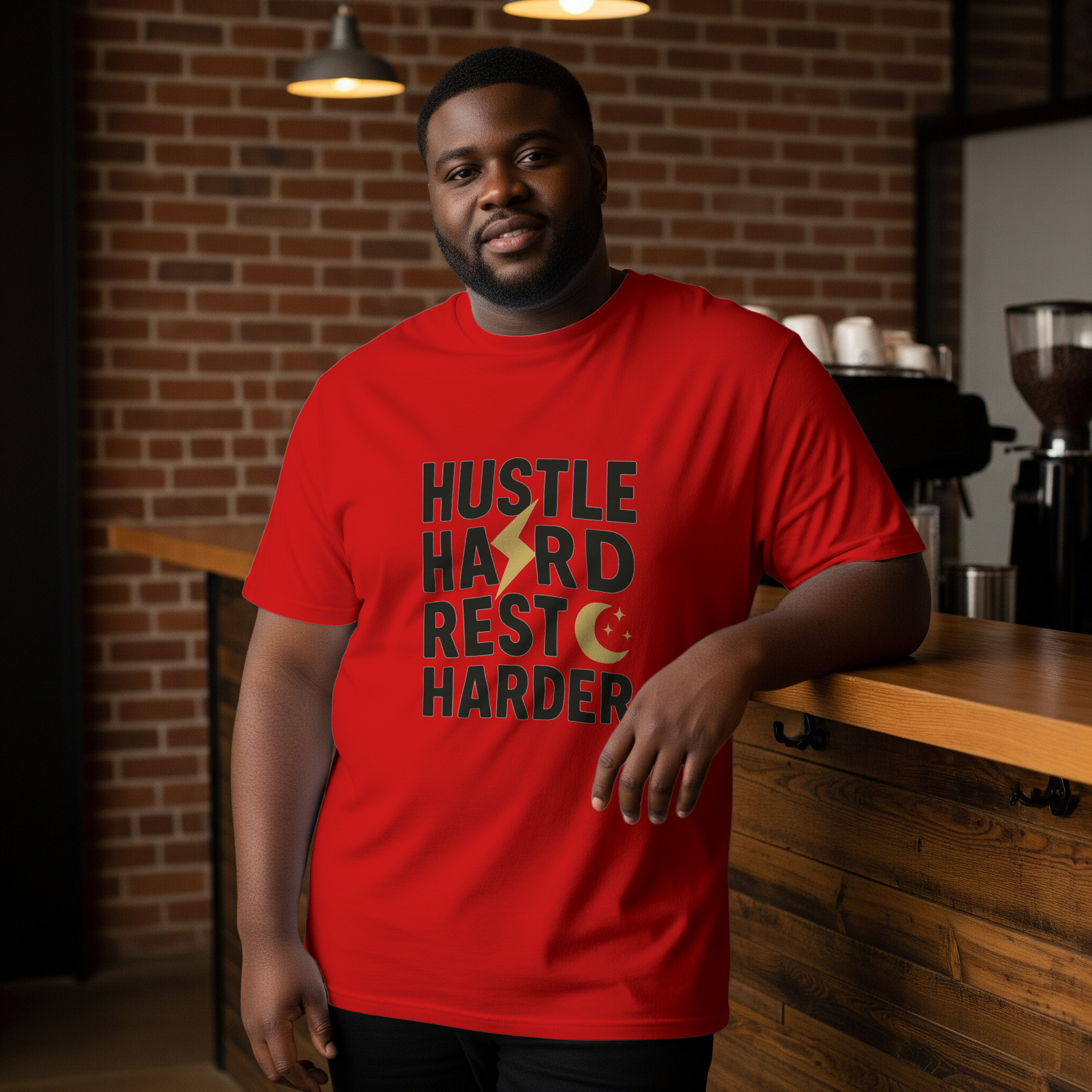 Hustle Hard Rest Harder T-Shirt | Unique Gift | Graphic Tee